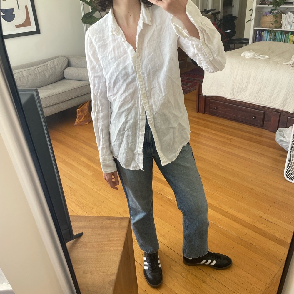 J.Crew Women's Slim-fit Baird McNutt Irish linen Shirt, size 8 Tall